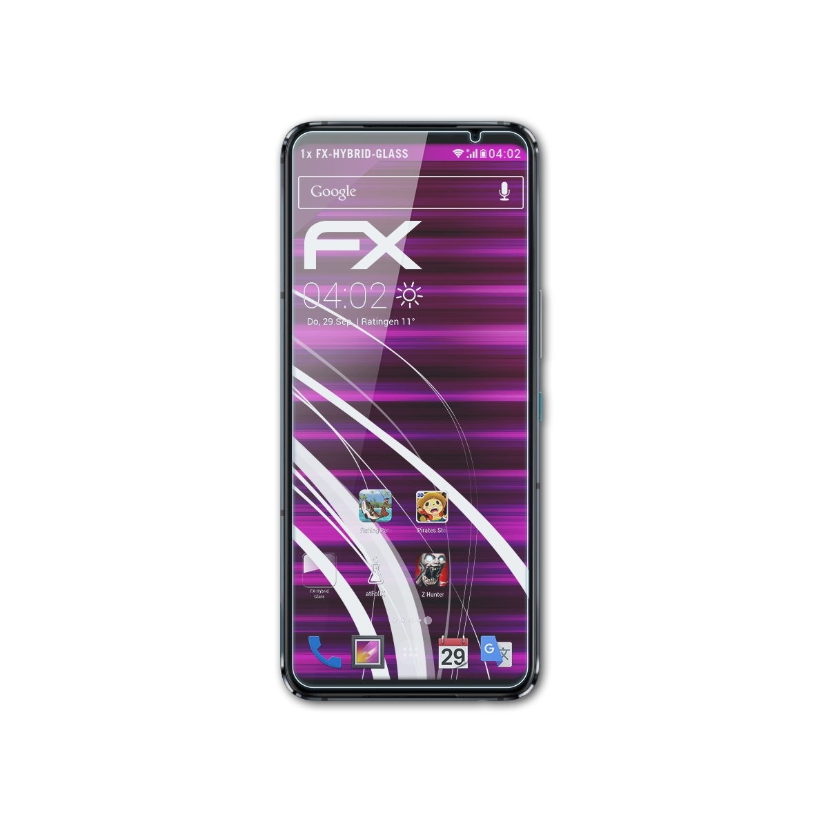 Asus 5s FX-Hybrid-Glass Schutzglas(für ROG Pro) ATFOLIX Phone