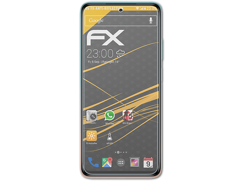 ATFOLIX 3x FX-Antireflex Displayschutz(für Xiaomi 10T Mi Lite)