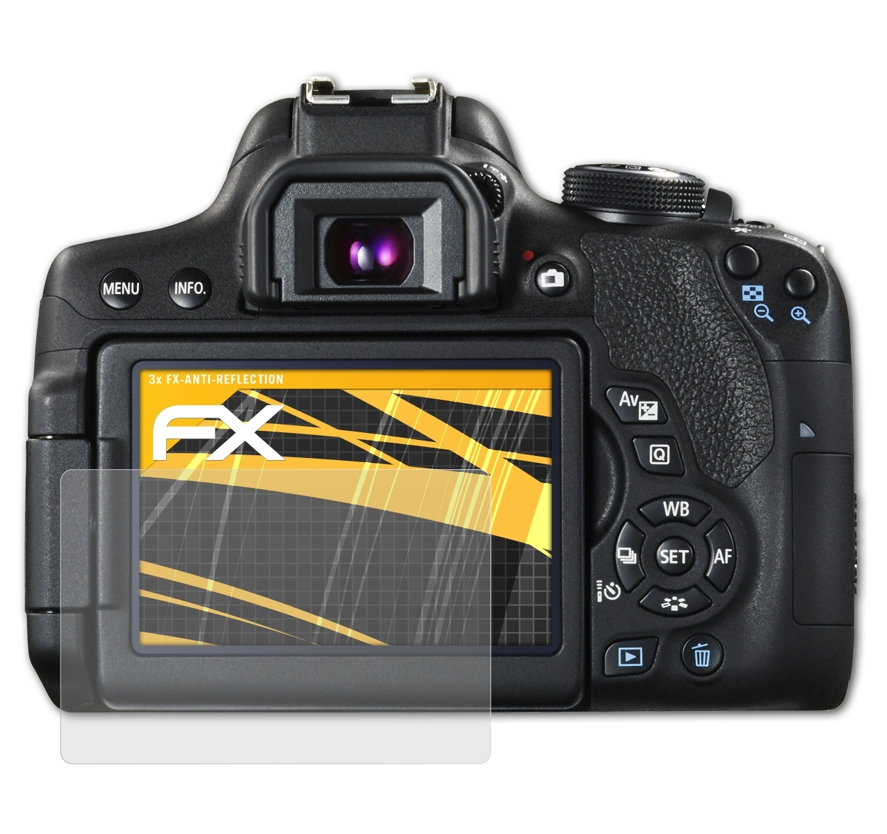 ATFOLIX FX-Antireflex 3x EOS Canon Displayschutz(für 750D)