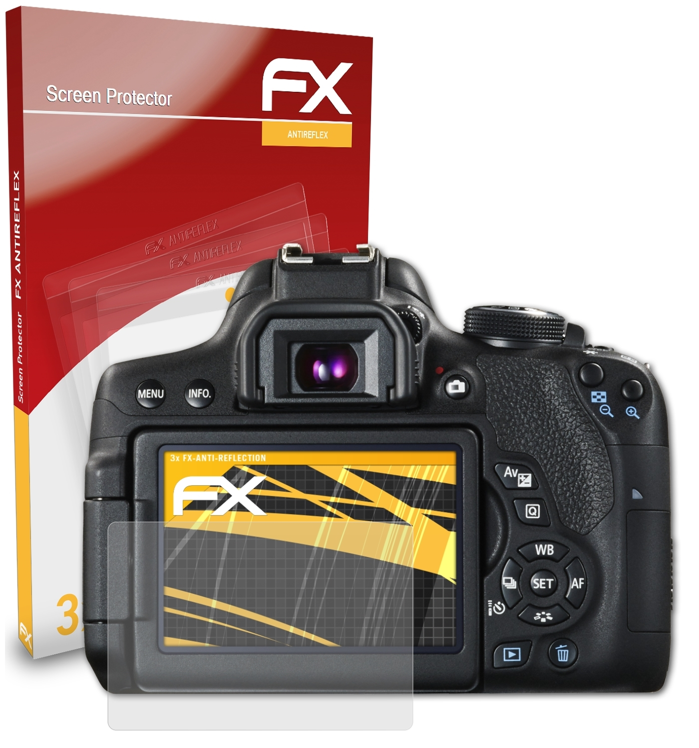 ATFOLIX 3x FX-Antireflex Displayschutz(für Canon 750D) EOS