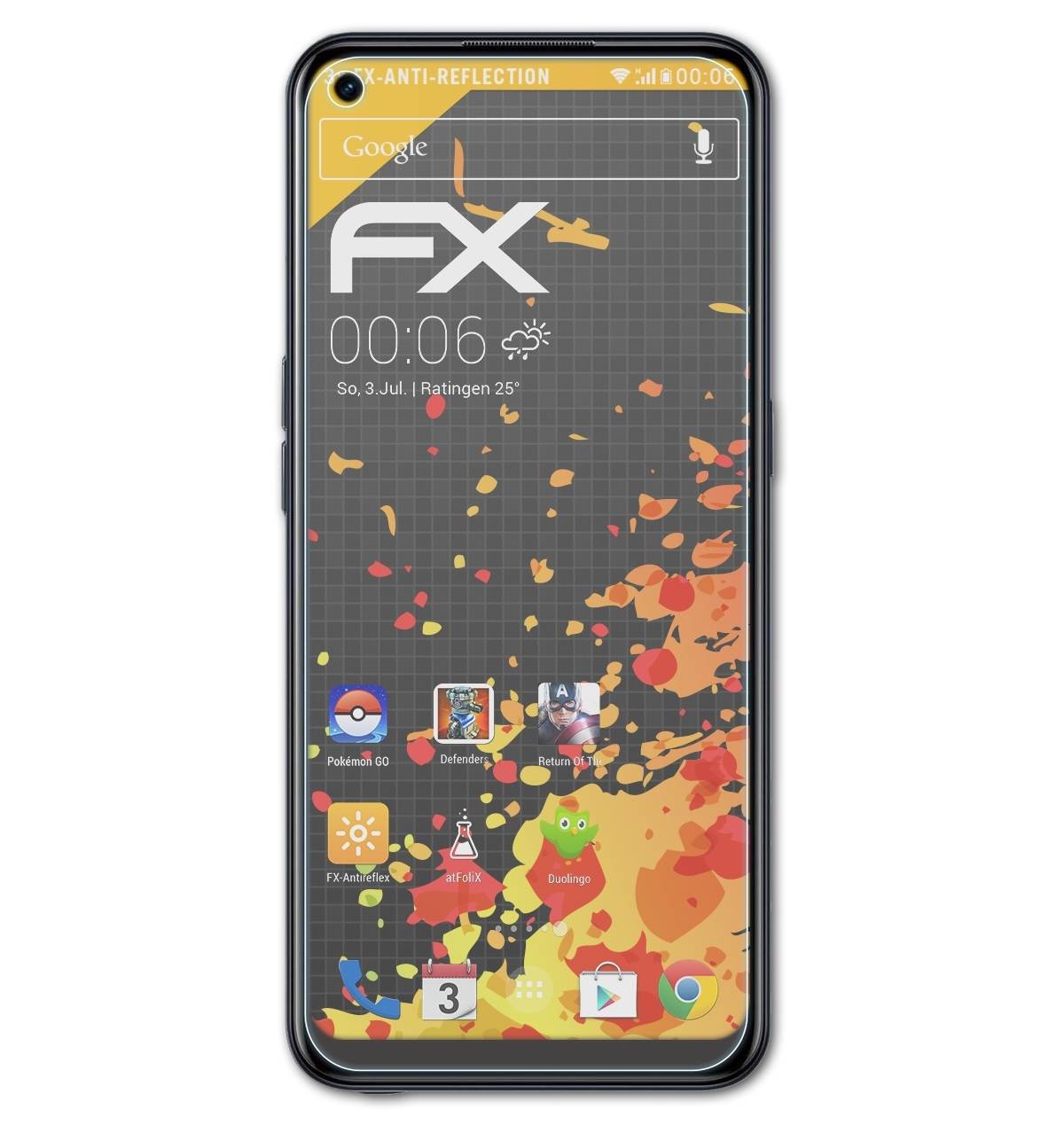 3x A53 ATFOLIX Oppo Displayschutz(für FX-Antireflex (2020))