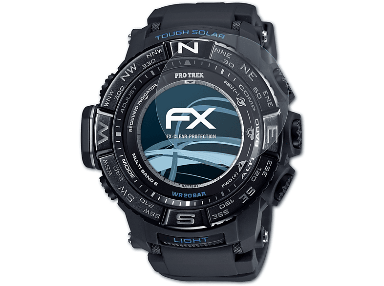ATFOLIX 3x FX-Clear Displayschutz(für Casio PRW-3510Y-1ER) | Smartwatch Schutzfolien & Gläser