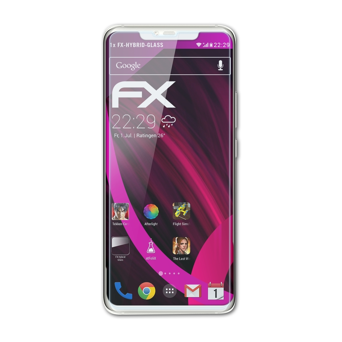 ATFOLIX FX-Hybrid-Glass Schutzglas(für RS) Mate 20 Huawei