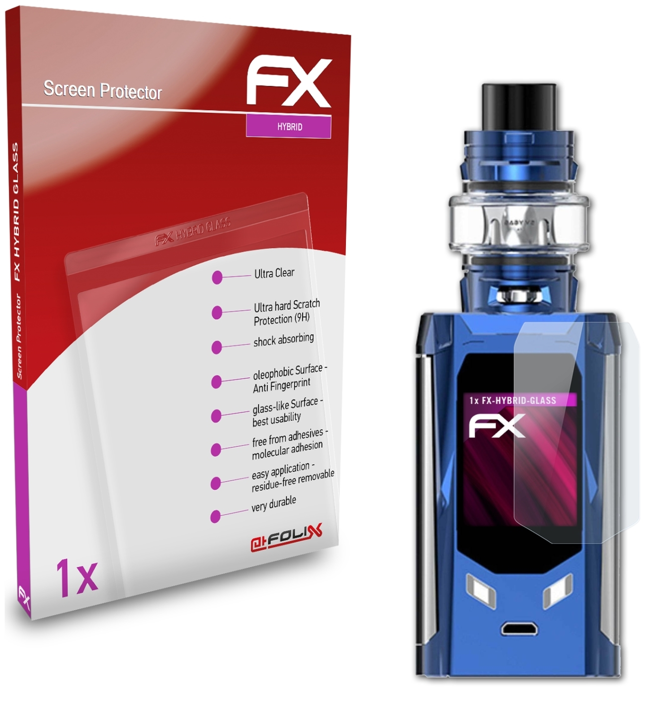 Schutzglas(für R-Kiss) Smok ATFOLIX FX-Hybrid-Glass