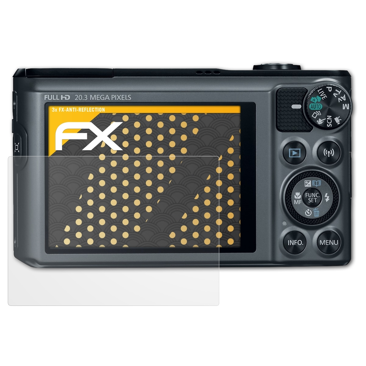 Displayschutz(für 3x PowerShot ATFOLIX SX720 FX-Antireflex Canon HS)