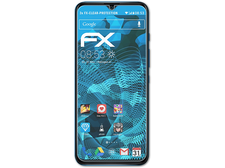 ATFOLIX 3x FX-Clear Displayschutz(für Wiko Power U10)