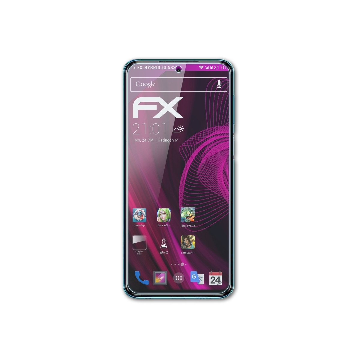 ATFOLIX FX-Hybrid-Glass Schutzglas(für Xiaomi Redmi 9 Pro) Note