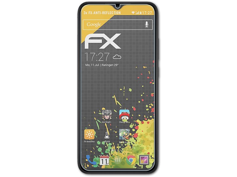 Displayschutz(für 3x Xiaomi ATFOLIX 9A) Redmi FX-Antireflex