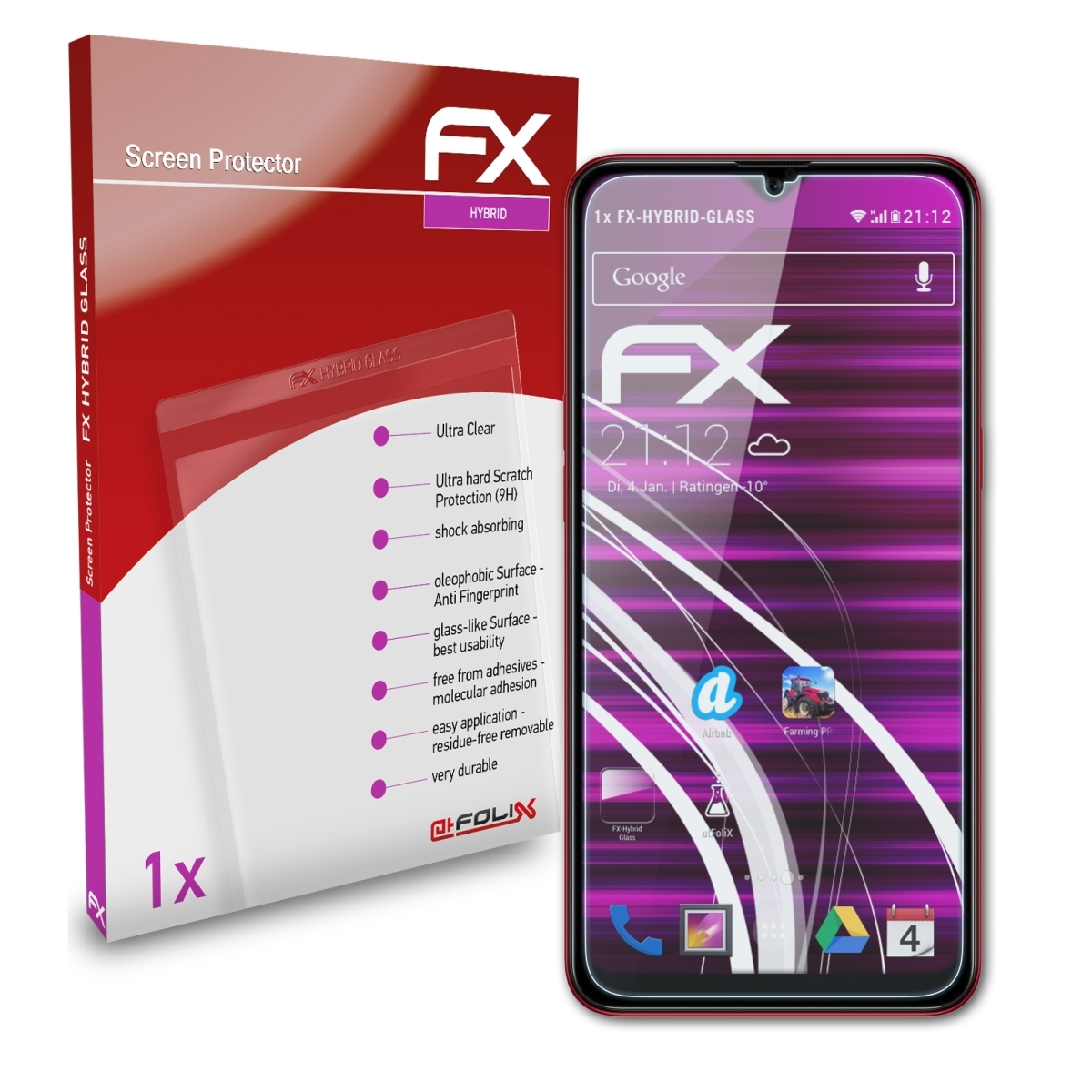 ATFOLIX FX-Hybrid-Glass Schutzglas(für A10s) Samsung Galaxy