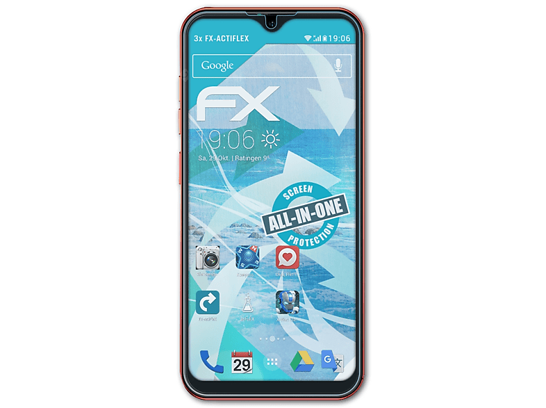 ATFOLIX 3x FX-ActiFleX Ulefone Displayschutz(für 8) Note
