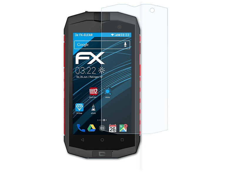 3x ATFOLIX Core) M1 FX-Clear Crosscall Trekker Displayschutz(für