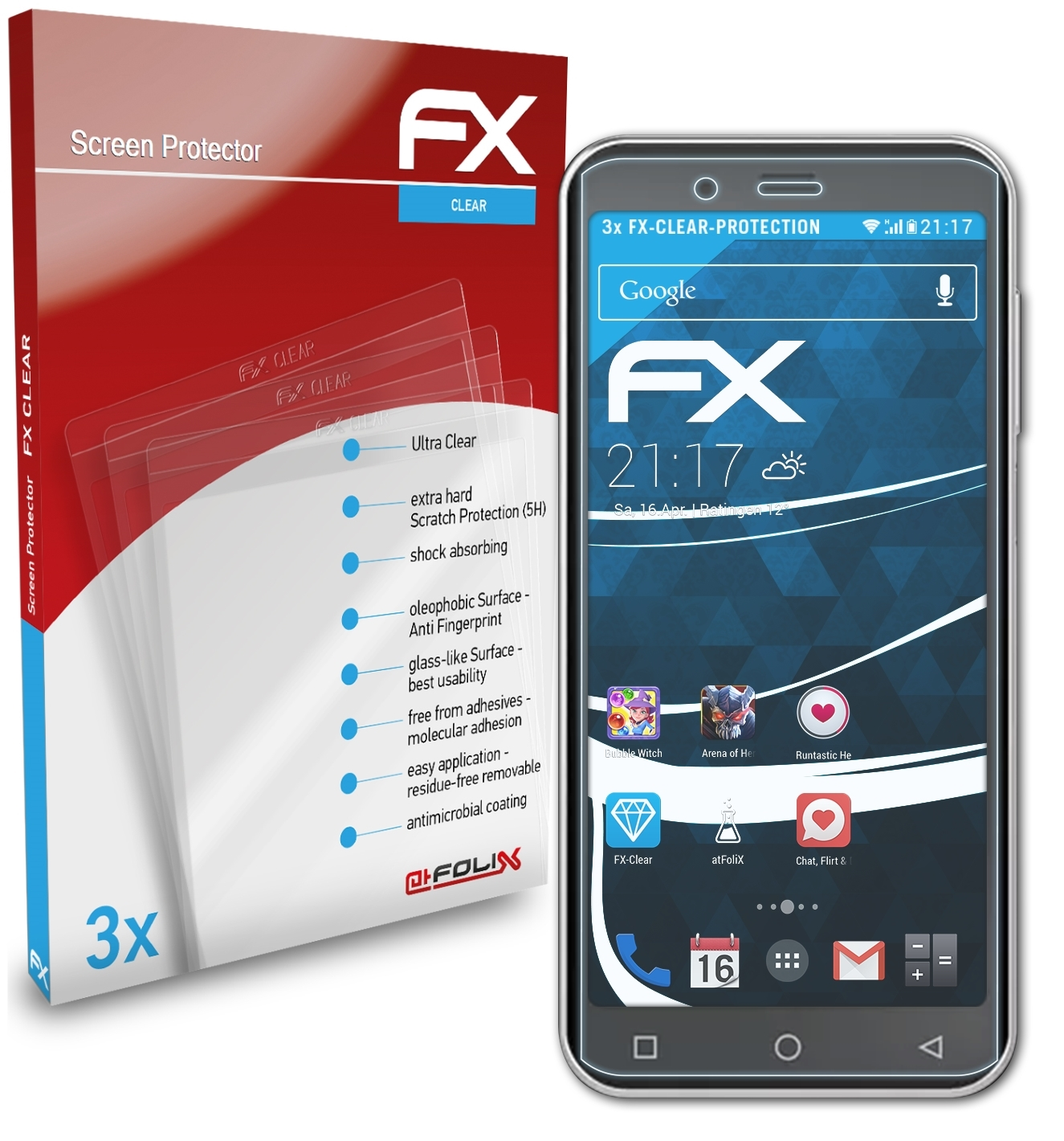 3x Displayschutz(für 400) Peaq ATFOLIX PSP FX-Clear
