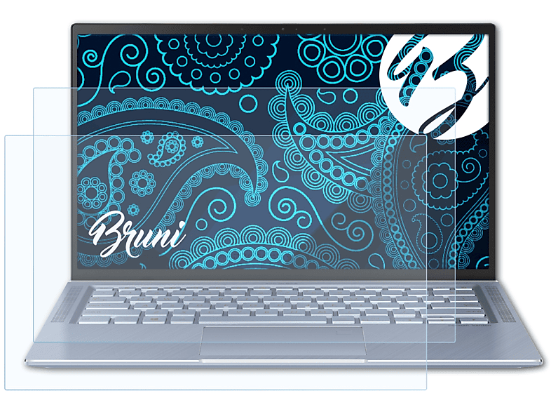 BRUNI 2x Basics-Clear Schutzfolie(für Asus ZenBook 14)
