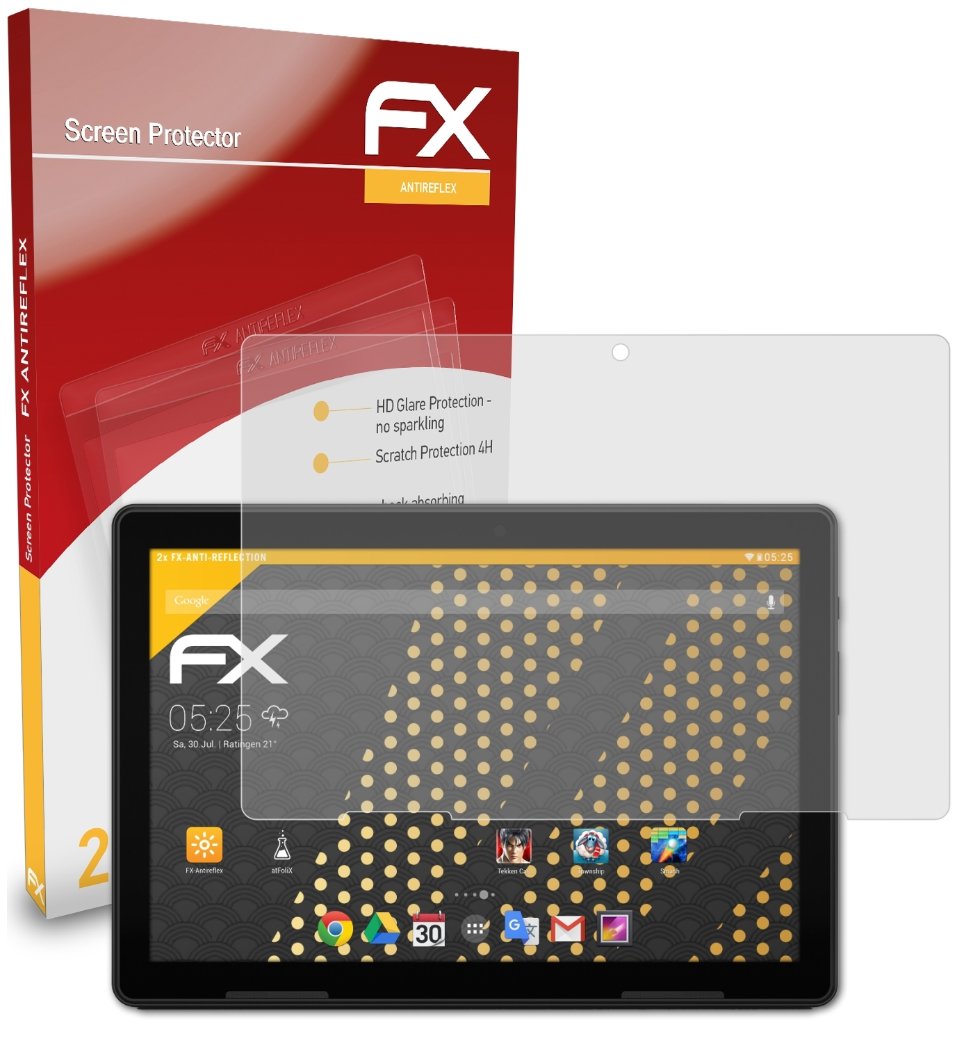 ATFOLIX 2x FX-Antireflex Displayschutz(für Medion LIFETAB E10714)
