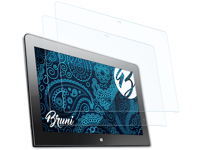 BRUNI 2x Basics-Clear Schutzfolie(für Lenovo ThinkPad Helix (2nd Generation))