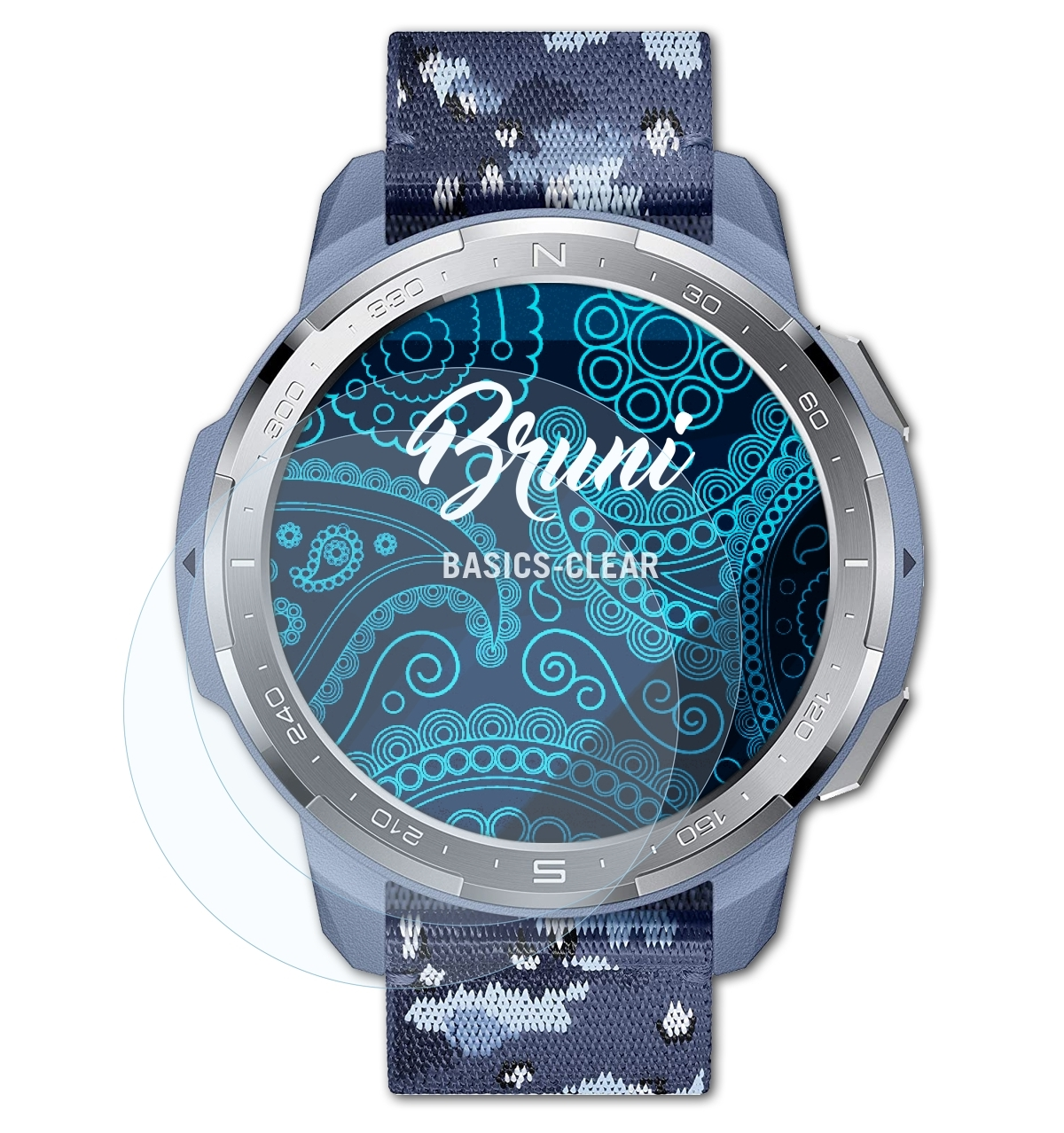 BRUNI 2x Basics-Clear Honor GS Pro) Schutzfolie(für Watch