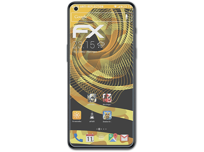 ATFOLIX 3x FX-Antireflex Displayschutz(für OnePlus Nord 2 5G)
