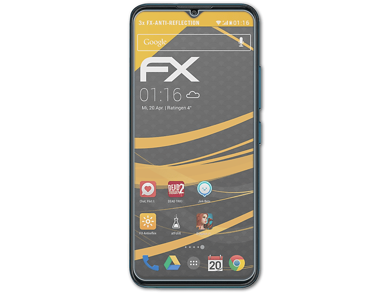 ATFOLIX 3x Displayschutz(für 20) Cool Coolpad FX-Antireflex