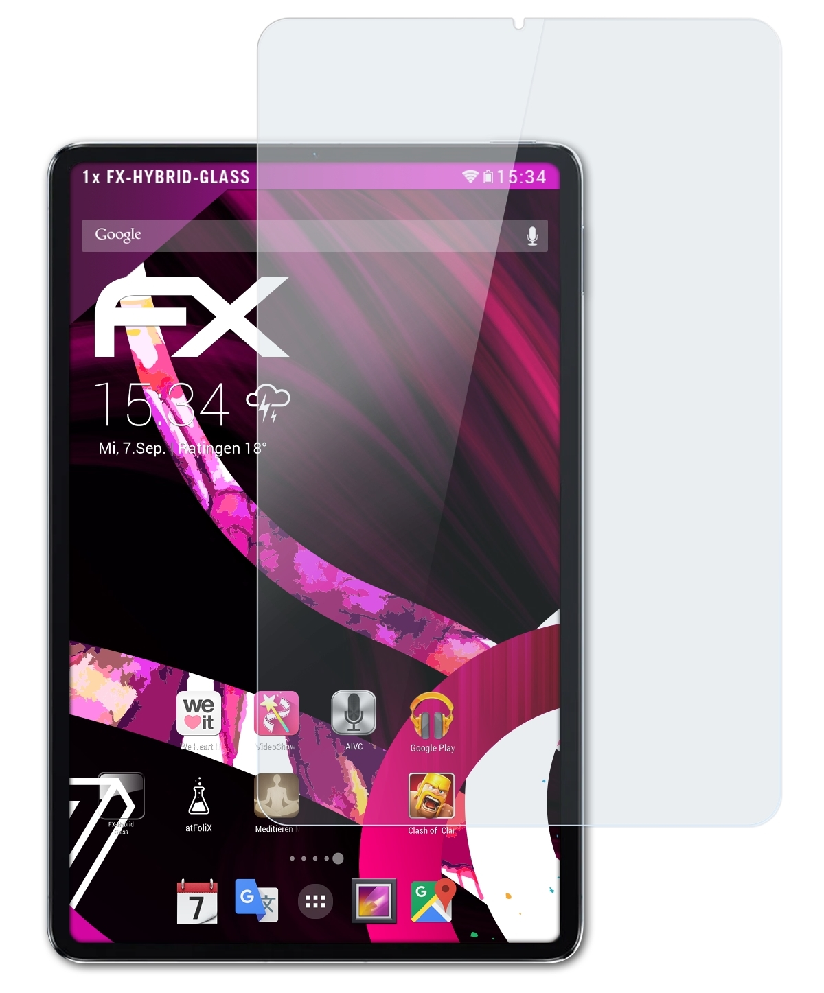 Pro ATFOLIX Schutzglas(für Wi-Fi) FX-Hybrid-Glass 5 Pad Mi Xiaomi
