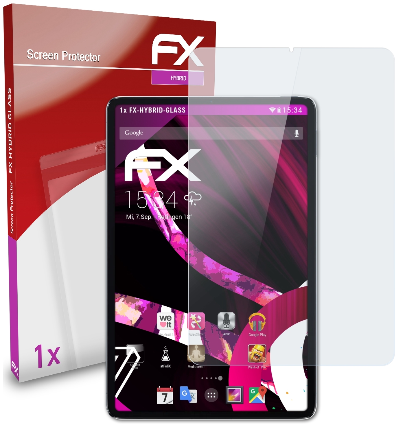 Xiaomi Pad Schutzglas(für Mi Pro Wi-Fi) ATFOLIX 5 FX-Hybrid-Glass