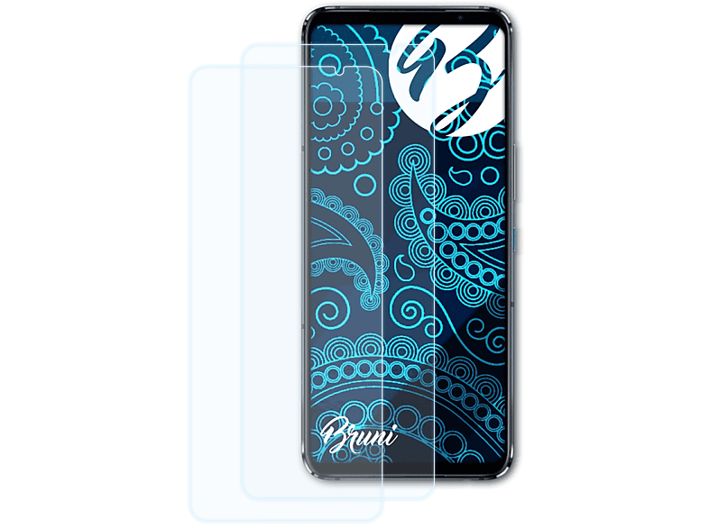 BRUNI 2x Basics-Clear Schutzfolie(für Phone ROG Pro) Asus 5s