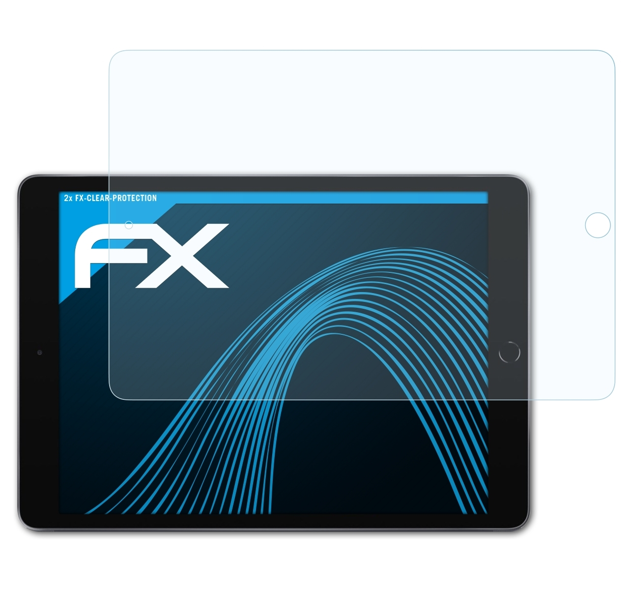 ATFOLIX 2x FX-Clear Displayschutz(für Apple 10.2 (2019)) iPad