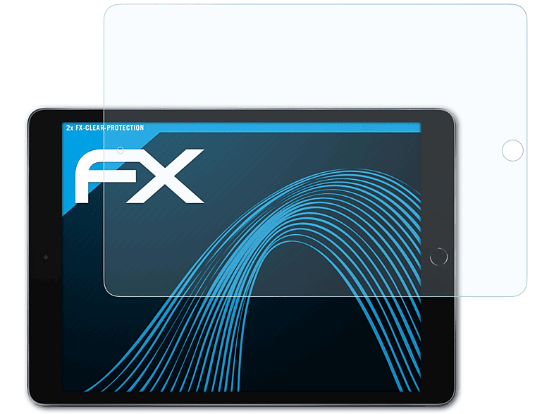 Displayschutz(für iPad ATFOLIX 2x FX-Clear (2019)) Apple 10.2