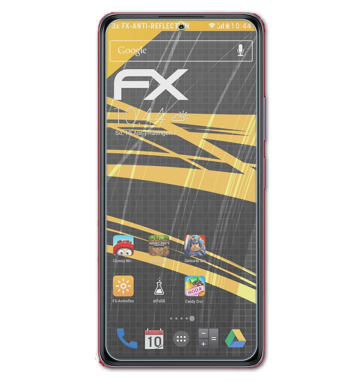 ATFOLIX 3x FX-Antireflex Displayschutz(für Note 10 Redmi Xiaomi Pro)