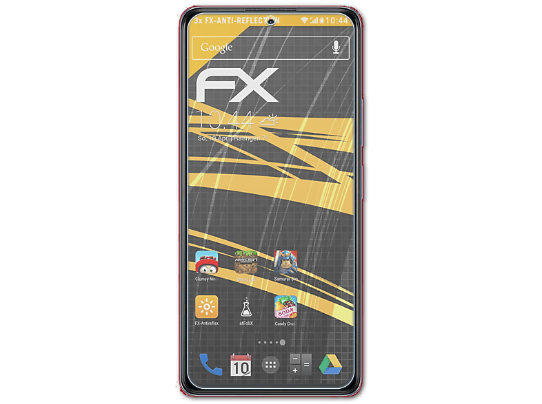 Redmi Note Displayschutz(für ATFOLIX Pro) 10 FX-Antireflex Xiaomi 3x