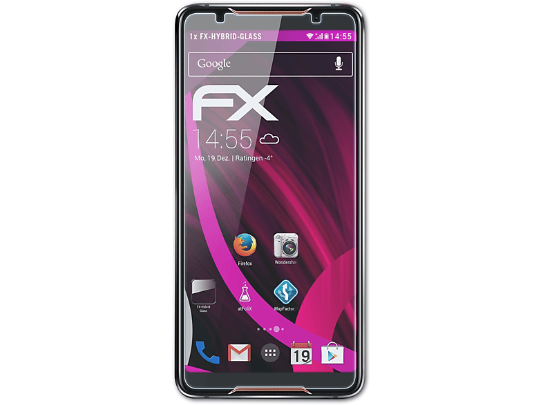 ATFOLIX FX-Hybrid-Glass Schutzglas(für Asus ROG Phone (ZS600KL))
