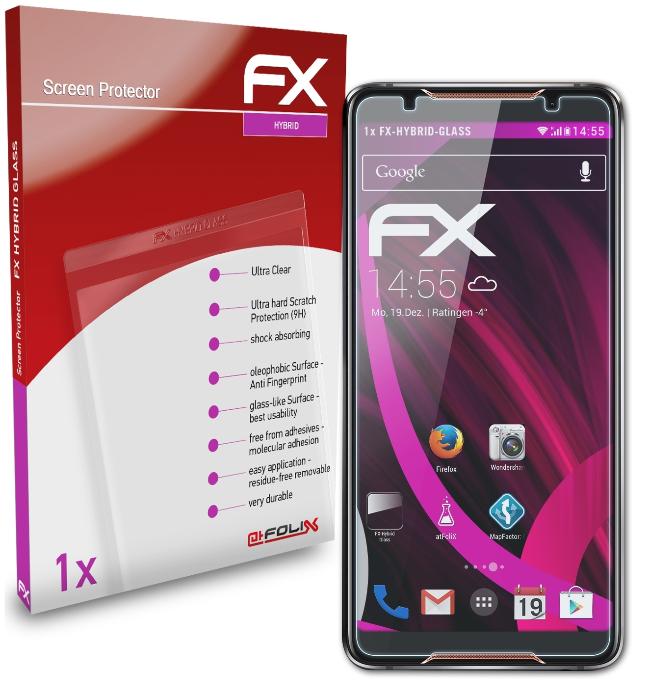 Schutzglas(für FX-Hybrid-Glass (ZS600KL)) Phone Asus ROG ATFOLIX