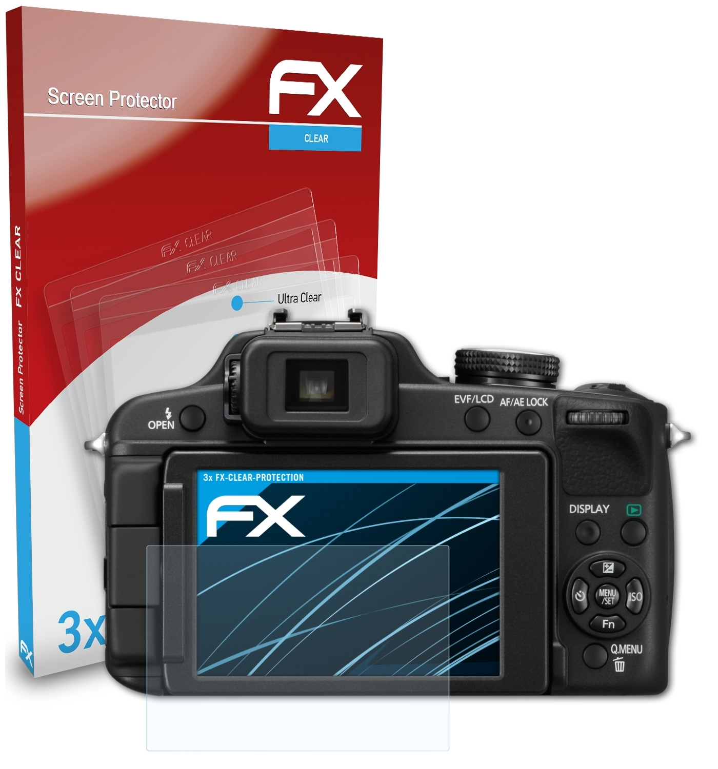 ATFOLIX 3x FX-Clear Panasonic DMC-FZ100) Displayschutz(für Lumix