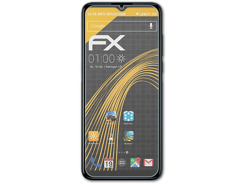 ATFOLIX 3x FX-Antireflex Displayschutz(für Alcatel 3L (2021))