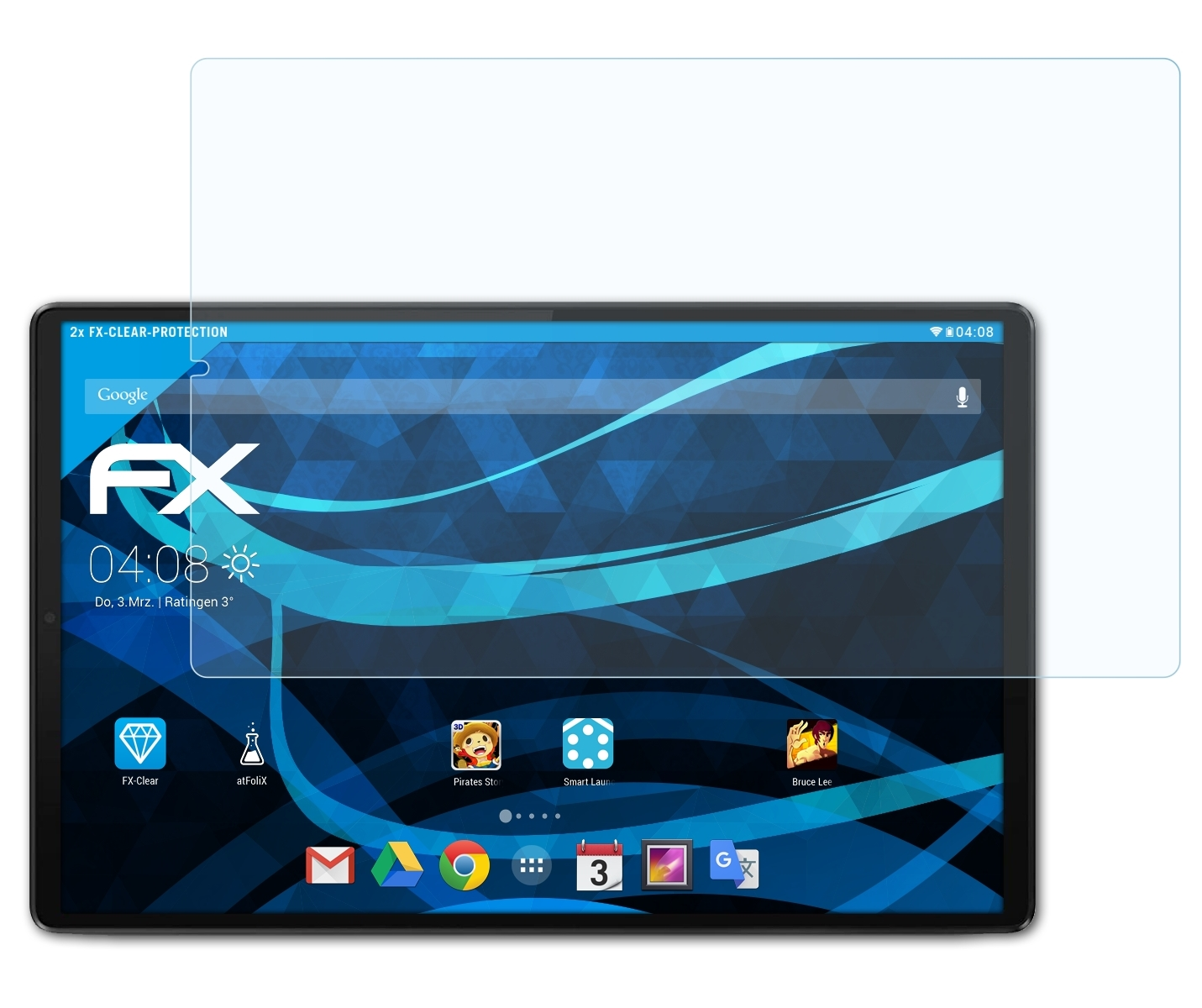 ATFOLIX 2x FX-Clear Displayschutz(für Lenovo FHD M10 (2. Plus Tab Generation))