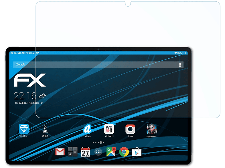 ATFOLIX 2x FX-Clear Displayschutz(für Teclast T40 Plus)