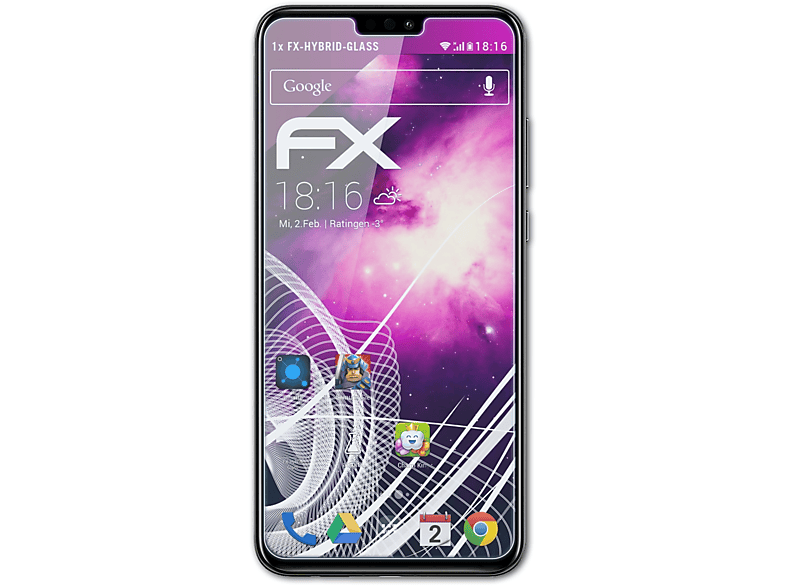 8X) FX-Hybrid-Glass Huawei Honor ATFOLIX Schutzglas(für