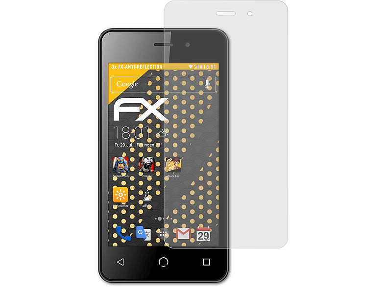 Nuu ATFOLIX FX-Antireflex A1) Mobile 3x Displayschutz(für