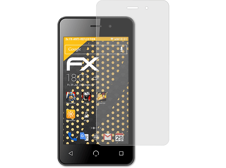 ATFOLIX 3x FX-Antireflex Nuu Mobile Displayschutz(für A1)