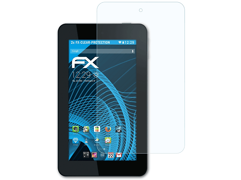ATFOLIX 2x FX-Clear Displayschutz(für HP Slate 7)