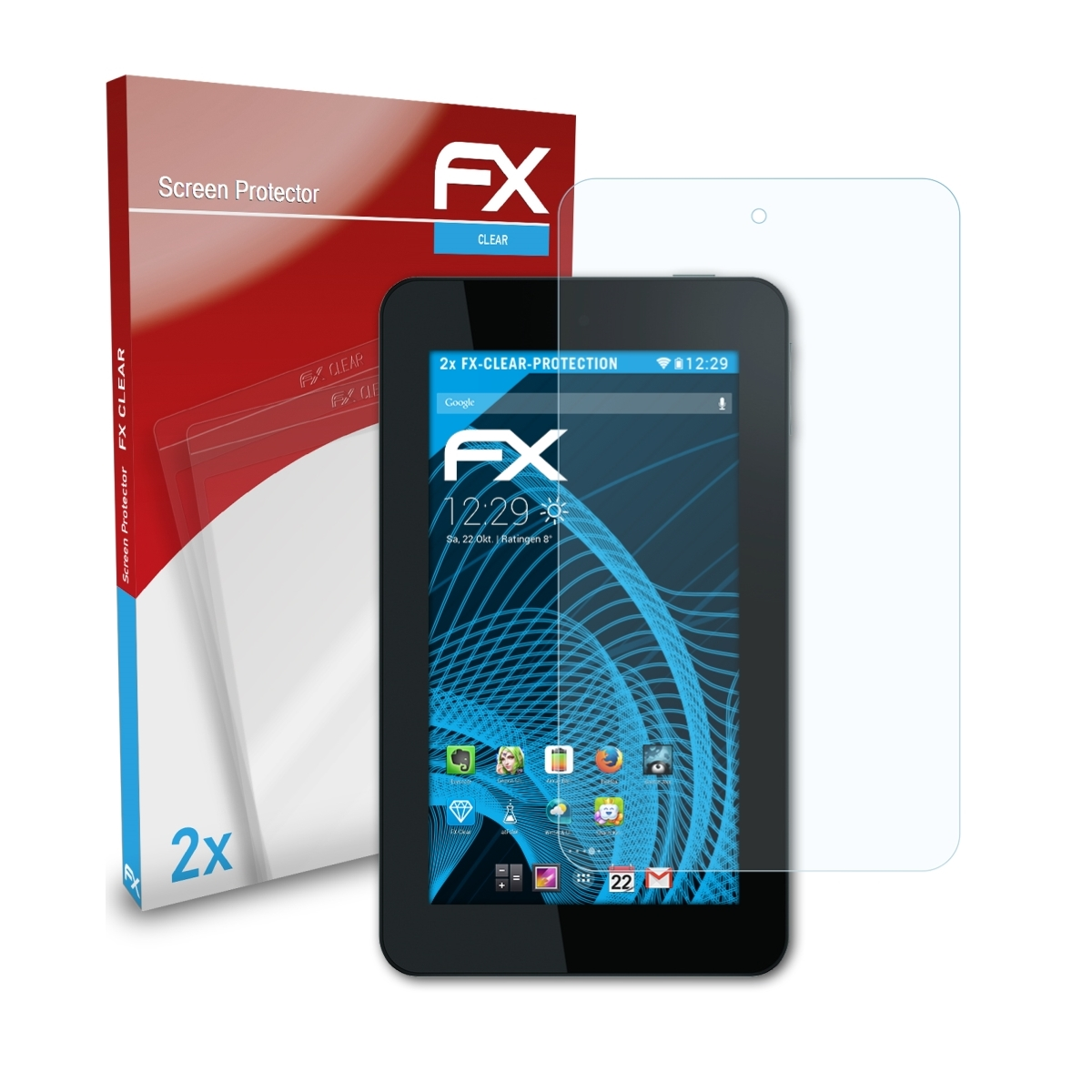ATFOLIX 2x FX-Clear Displayschutz(für HP Slate 7)