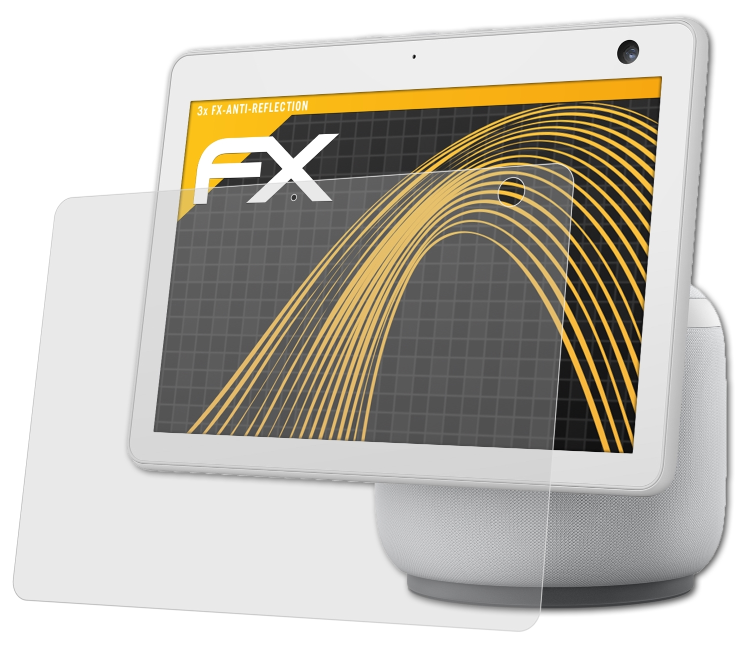 ATFOLIX 3x FX-Antireflex Displayschutz(für Show Echo Amazon 10)