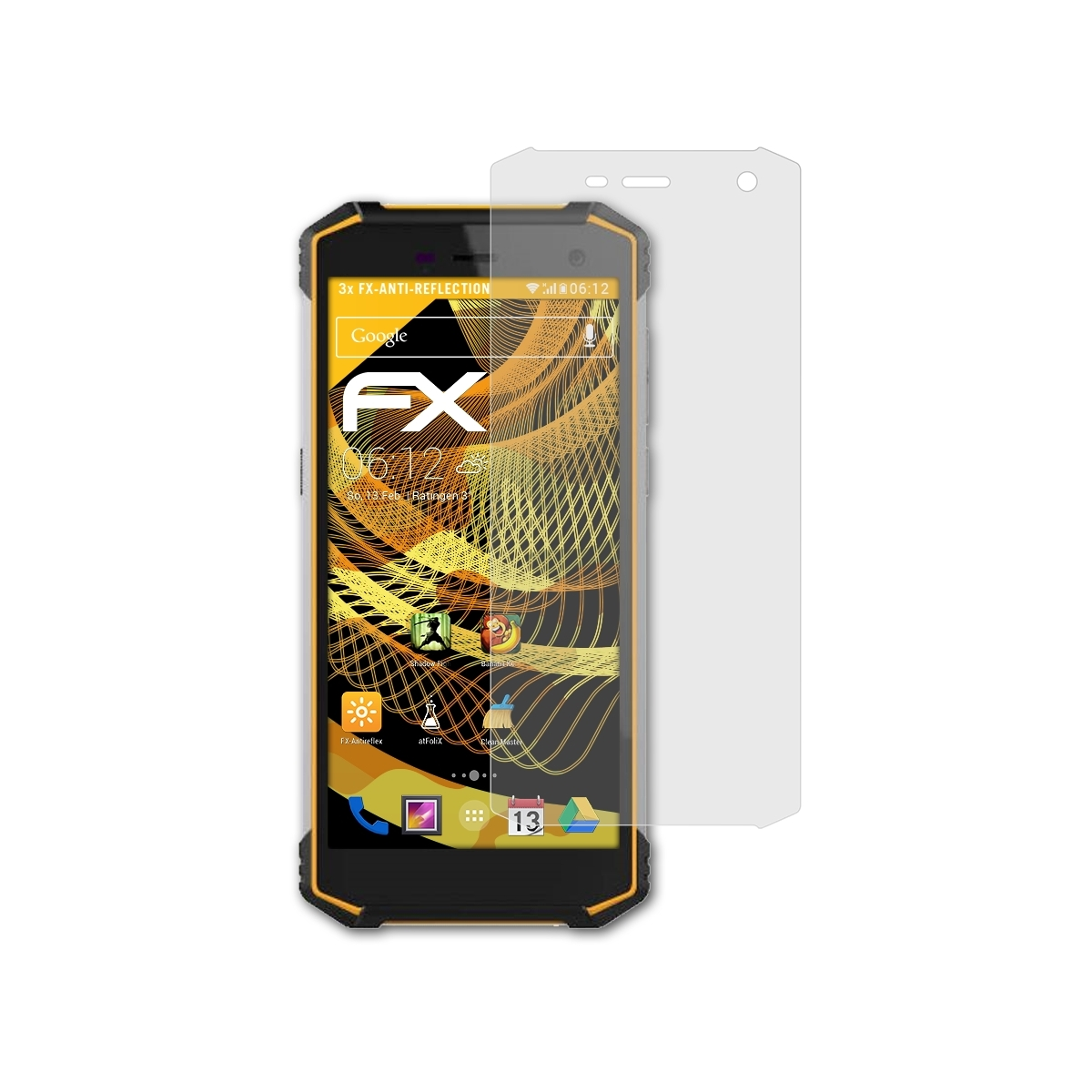 2) Hammer Energy myPhone 3x ATFOLIX Displayschutz(für FX-Antireflex