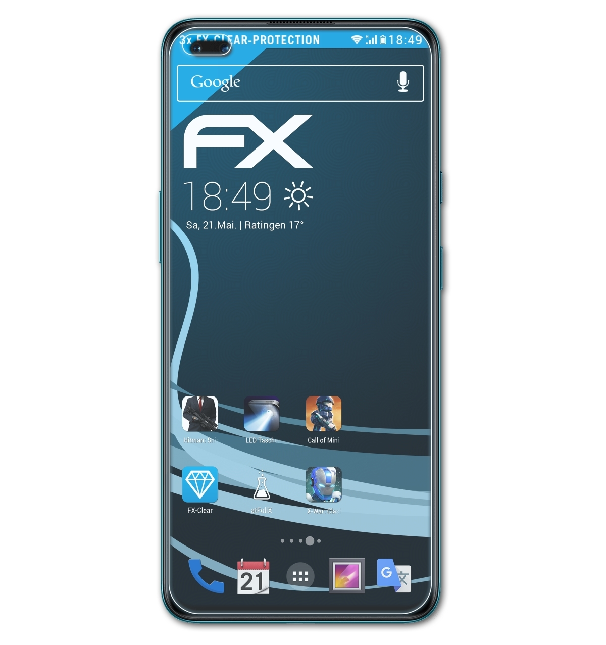 Nord) 3x Displayschutz(für OnePlus FX-Clear ATFOLIX