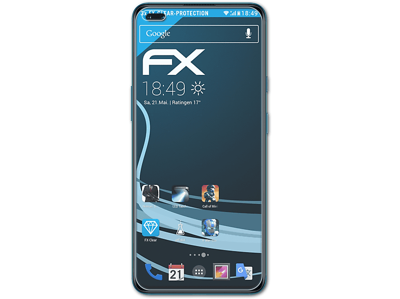 ATFOLIX 3x FX-Clear Displayschutz(für OnePlus Nord)
