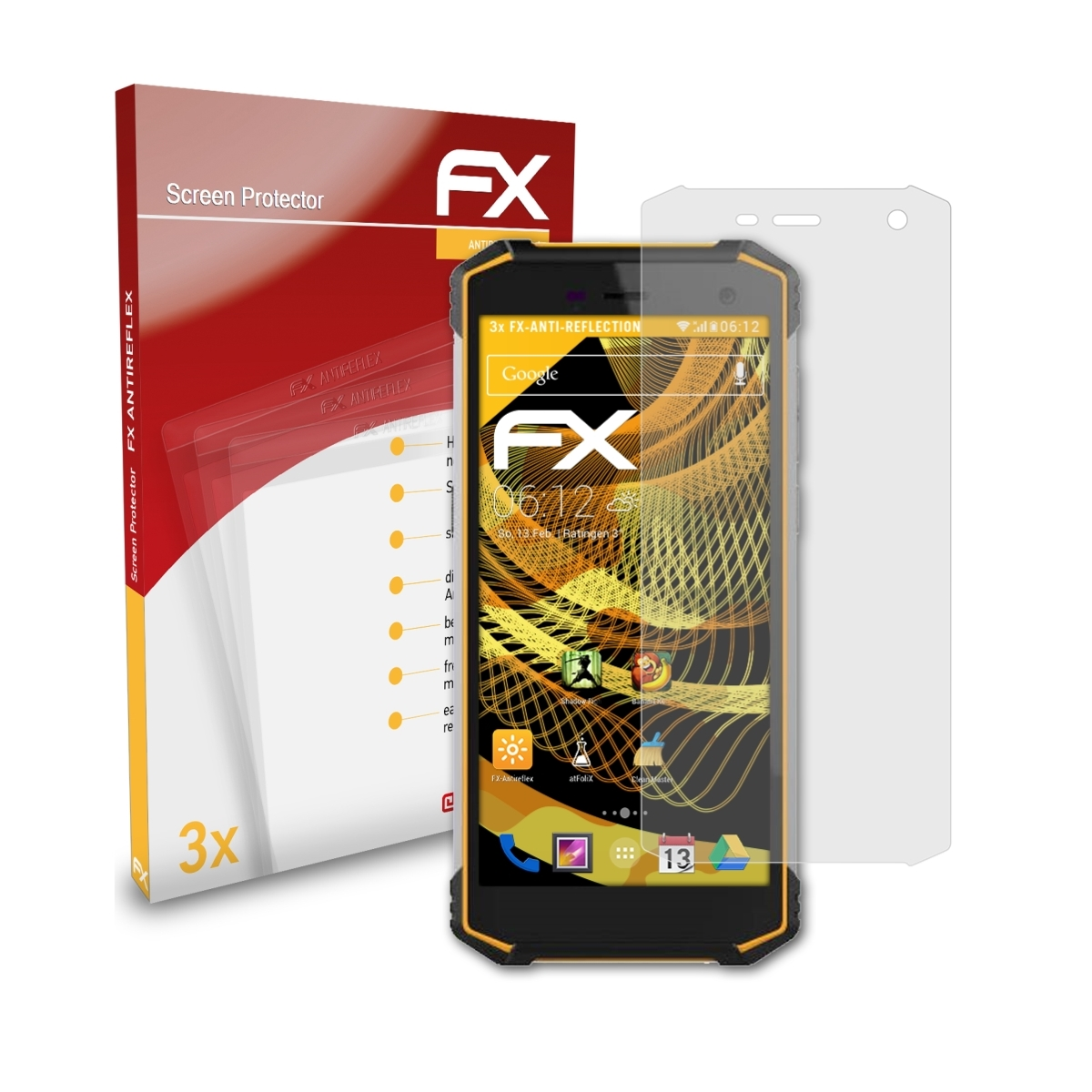 ATFOLIX 3x FX-Antireflex Hammer Energy myPhone Displayschutz(für 2)