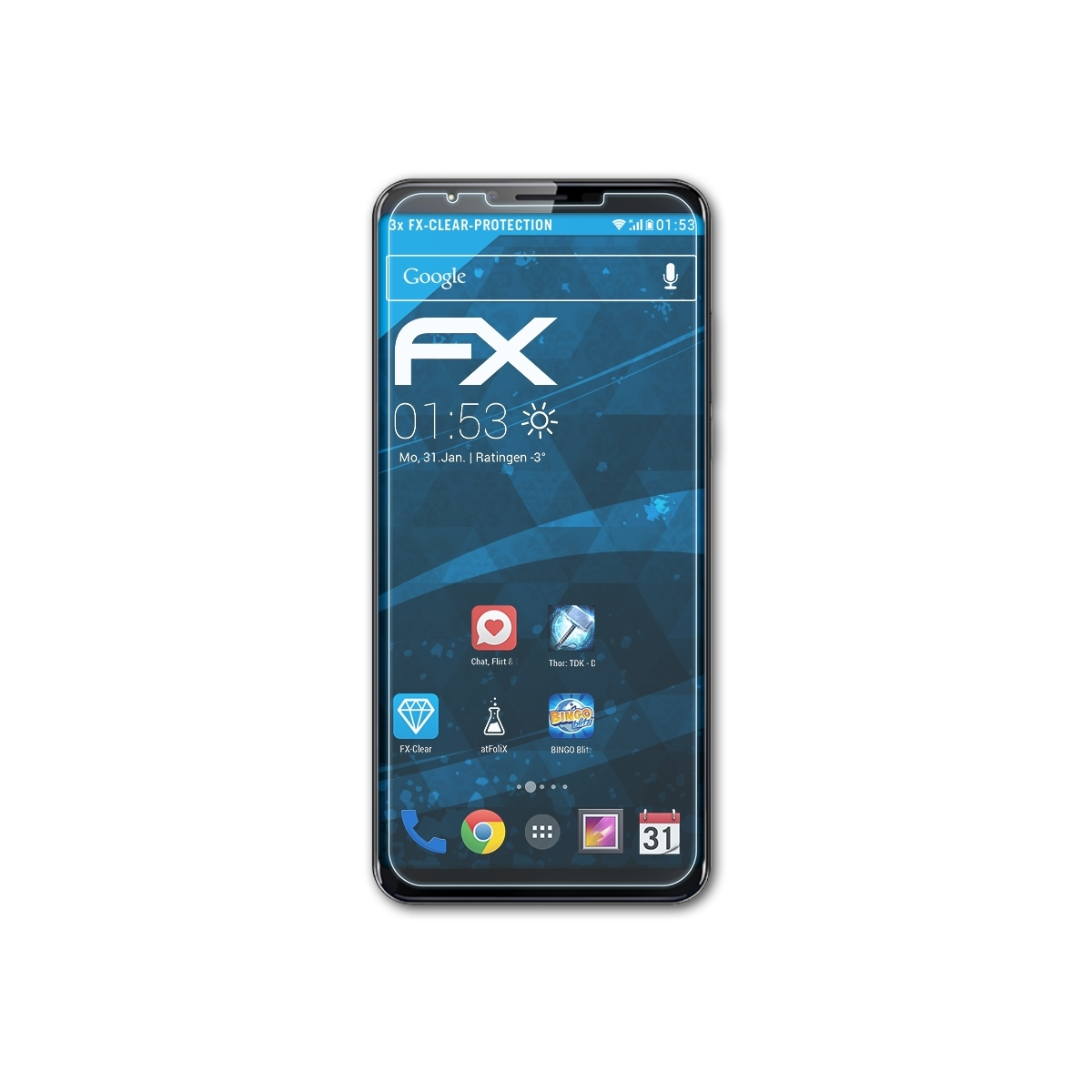 ATFOLIX 3x FX-Clear Displayschutz(für Cubot Plus) X18