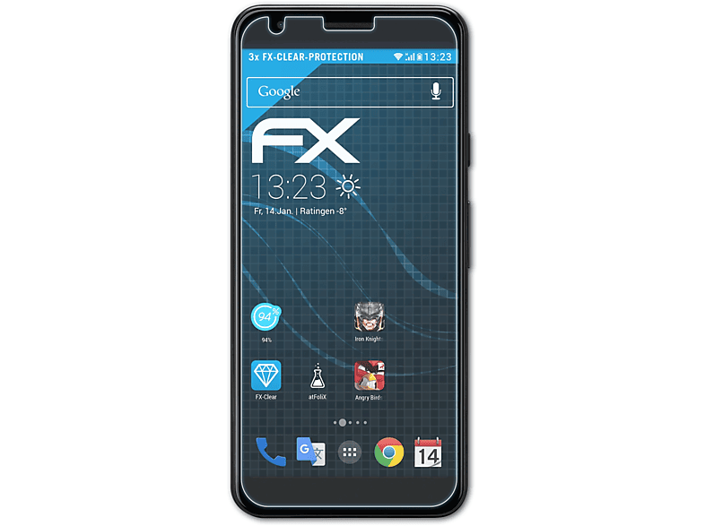 ATFOLIX 3x FX-Clear Displayschutz(für Google Pixel 3a XL)