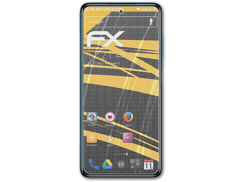 ATFOLIX 3x X3) Poco FX-Antireflex Displayschutz(für Xiaomi