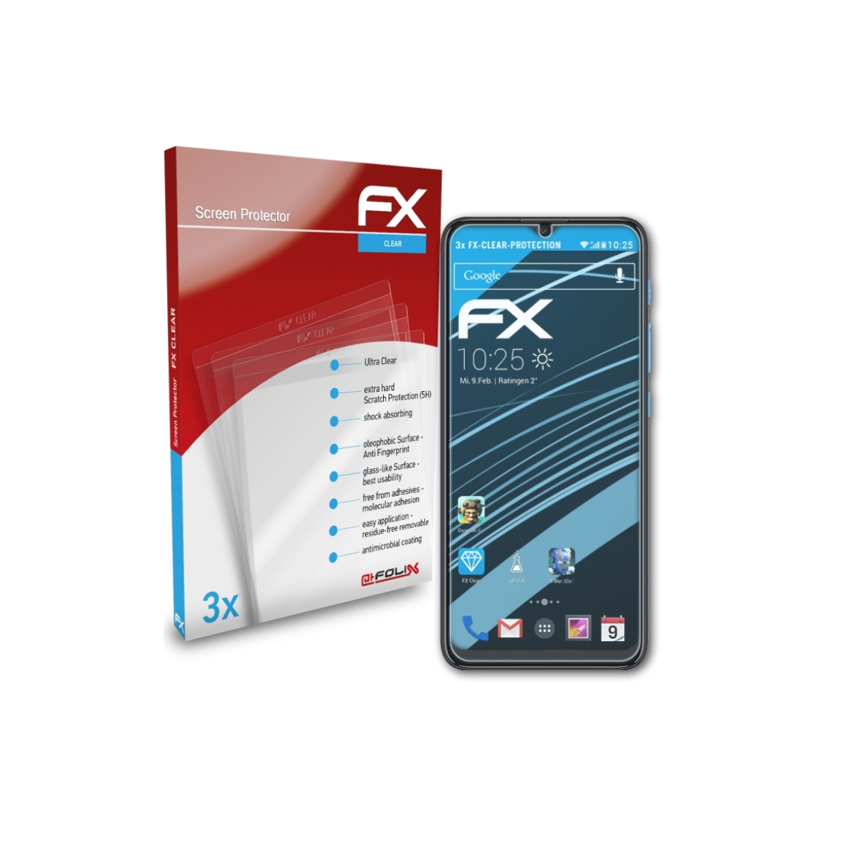 Displayschutz(für 3x Lenovo ATFOLIX K13) FX-Clear