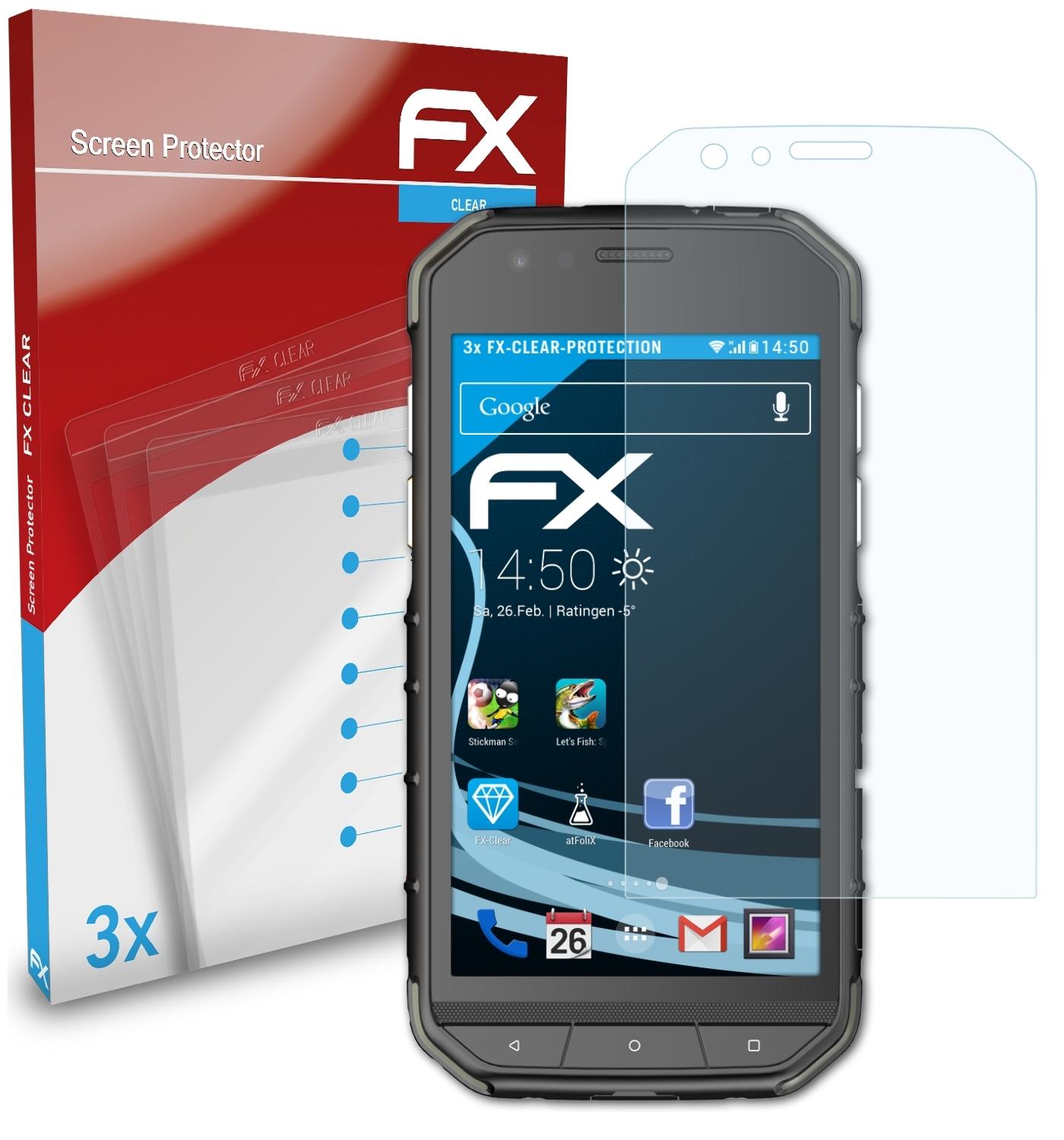 ATFOLIX 3x FX-Clear Displayschutz(für CAT Caterpillar S31)